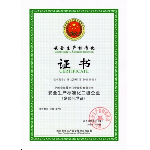 安全生產標準化二級企業(yè)
